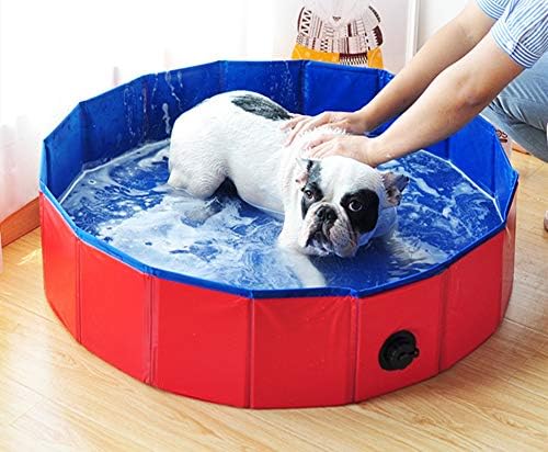 UMARDOO Piscina dobrável de banho de animais de estimação, piscina dobrável para cães, portátil PVC Pet Pet Bath Bath Tub Pools