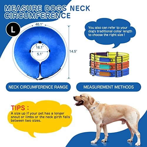 Alternativa do cone de cães após a cirurgia - cone de cachorro macio para cães grandes - colarinho de rosquinha de cachorro - colar