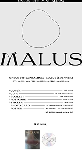 Dreamus Oneus Malus 8º mini álbum Eden Versão CD+Livreto+Cartão postal+Adesivo+Fotocard+Rastreamento