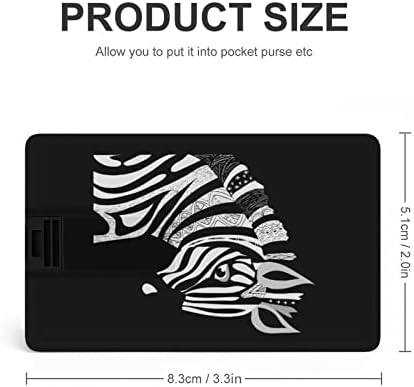Black White Zebra USB Memory Stick Business Flash-Drives Cartão de crédito Cartão bancário da forma de cartão bancário