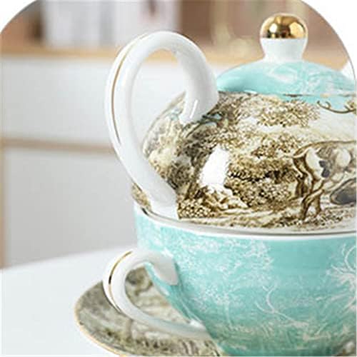 Kutdyk vintage cerâmica pintada à mão Belém de chá de chá de chá de chá de chá de cerâmica Cerâmica Cerâmica Conjunto de chá de