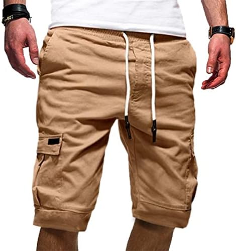 Shorts de carga para homens descontraídos, masculino de verão casual ao ar livre casual bolsos de macacão de macacão shorts