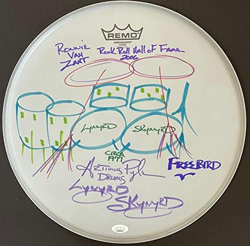 Artimus pyle autografou 14 Remo Drum Head - Drumheads