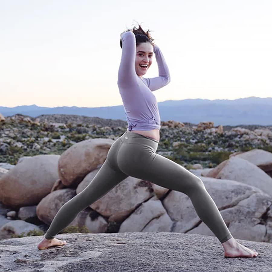 Perneiras de cintura alta para mulheres - sem transferência de barriga de controle de ioga de controle de ioga treino macio executando