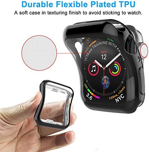 [5 pacote] EBIZCITY Compatível para Apple Watch Series 3 / Série 2 Case com protetor de tela 38mm Case de proteção geral TPU HD Clear Ultra-Fhin Tampa para Iwatch 3/2
