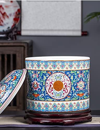 Ldchnh jingdezhen cerâmica esmalte qizi bolo de chá de chá de chá de chá panela tanque de armazenamento de arroz