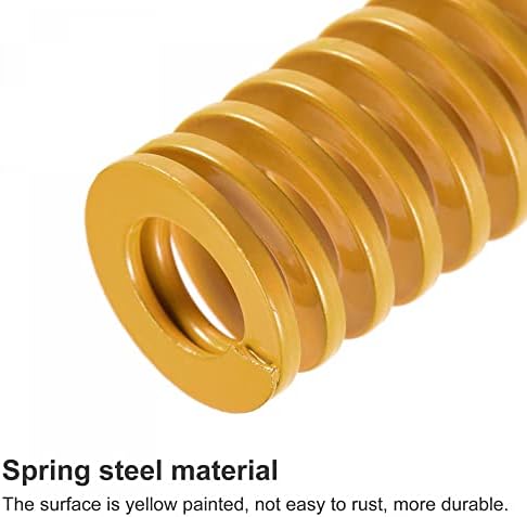 UXCELL 3D PRIMANTE mola de mola, 25 mm OD 85mm 2pcs Spiral Stamping Light Load Compression Molding Springs para parte da impressora 3D, amarelo