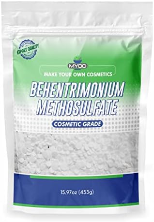 MYOC BTMS - 15,97 oz, emulsificante de condicionamento de matéria -prima pura de grau cosmético para cremes de bricolage, loções, shampoo e condicionador