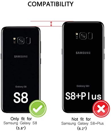 Caixa Samsung Galaxy S8, tampa da caixa da carteira Samsung Galaxy S8, estilo de tampa de couro de capa protetora do suporte magnético