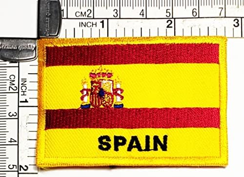 Kleenplus 2pcs. 1,7x2,6 polegada. A bandeira da Espanha coloca a bandeira nacional country country tática militar bordada