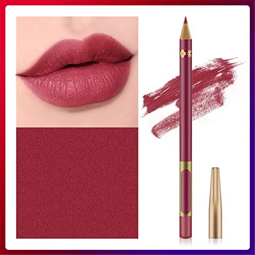 WGUST Lipstick Conjunto de arco -íris bordado lipliner à prova d'água e de posicionamento durável Lips de lips especiais marcador