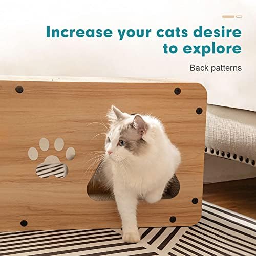 Postagem de arranhões de Cat Vanansa, arranhões de gatos de madeira para gatos internos, robustos MDF CATCO CAT Scratcher, 8 lados