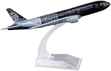 BSWATH Modelo Plano 1: 400 Nova Zelândia 777 Modelo Aircraft Metal Alloy Die Cast Airplanes Para presentes e coleta （Black)