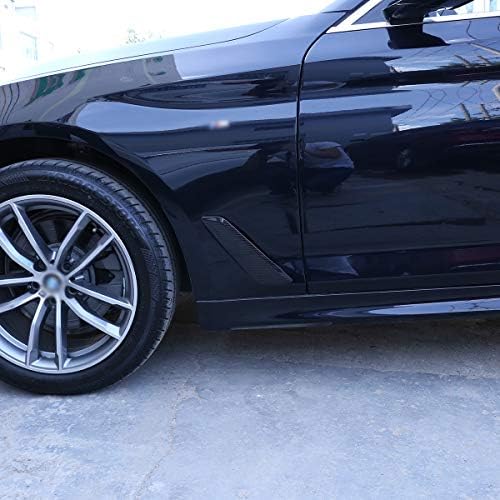 Yiwang Carbon Fiber Style Abs lateral asa de ar -ventavo Tampa 2pcs Para BMW 5 Series G30 2017 2018 2019 Acessórios para carros