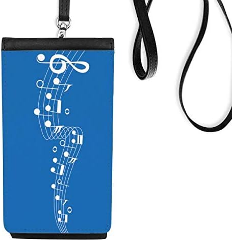 Blue Jumpg Música 5-LE Funcionários Pão de carteira smartphone pendurado em couro falso preto