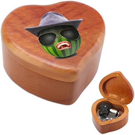 Caixa de música de madeira engraçada de melancia