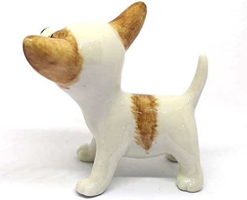 Zoocraft Cerâmico Chihuahua Dog Figure Branco Miniaturas Miniaturas Colecionáveis ​​Presentes Personalizados