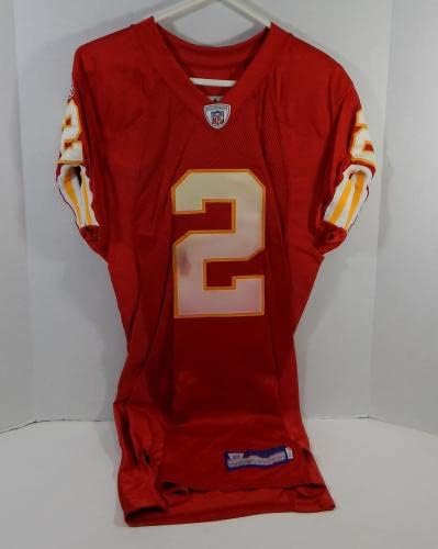2002 Kansas City Chiefs 2 Jogo emitido Red Jersey 44 DP15627 - Jerseys de Jerseys usados ​​na NFL não assinada