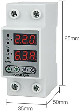 Daseb Digital ajustável Over & Under Sob Voltage Protector Display dual 40A 63A 230V Limite de pula de relé trilhos DIN