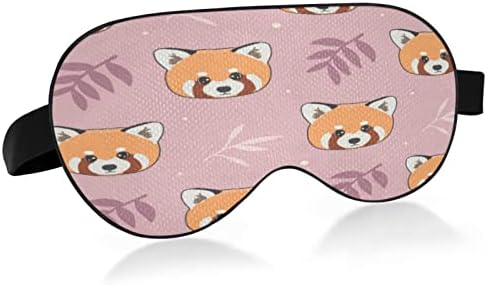 xigua fofa panda vermelha máscara de olhos dormindo com alça ajustável, blecaute respirável confortável para dormir máscara
