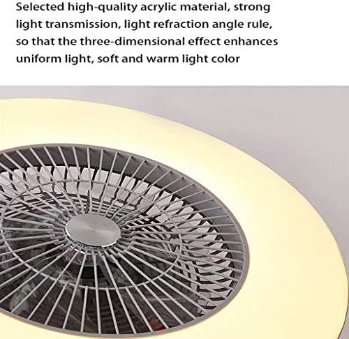 ZCX Remote Control Fan Fan Fan Luz invisível ventilador de teto LED Sala de estar sala de jantar casa simples moderno criativo