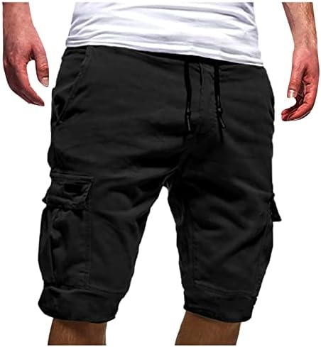 Ymosrh shorts masculinos de verão casual ao ar livre bolsos de retalhos de gado de macacão esportes shorts calças homens homens