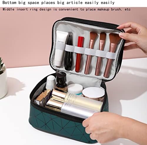 Bolsa de maquiagem para viagem de viagem de grande capacidade Advlc Bag de maquiagem de viagem Mulheres de duas camadas de camada