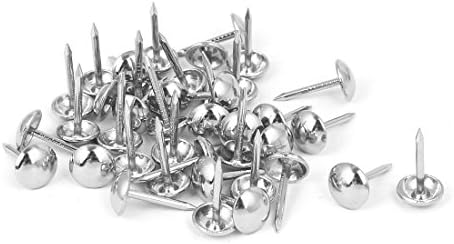 Aexit de 8 mm de cabeça, parafusos e prendedores de dia 15 mm de altura de renovação de unhas de unhas push pin silver tacks tom 40pcs