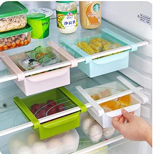 Froiny geladeira caixa de armazenamento caixa de economia de espaço de contêiner tipo frutas cesto de legumes de cozinha rack rosa rosa