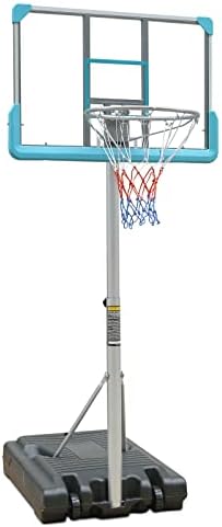Rakon Pool Portable Pool Basketball Hoop & Goal Basketball Systra altura ajustável 3,9 pés -6,4 pés com 37 pol.