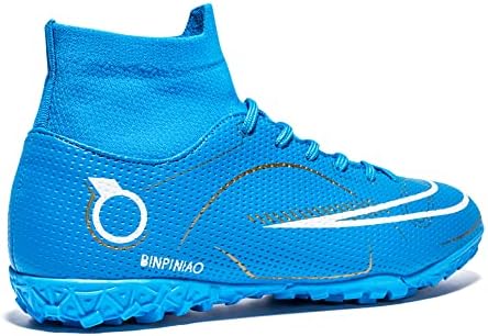 Jiebuniao Men's Soccer Boots Professional Sapatos de futebol de alta cano alto tênis atlético e confortável