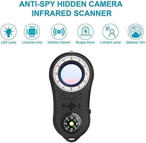 Detectores de câmera ocultos AIZHIYI Detectores de dispositivos ocultos detector anti -espião Detector de insetos de detector GPS Detector Signner Scanner Detector de dispositivos para rastreador GPS Localizador de câmera de dispositivo de audição
