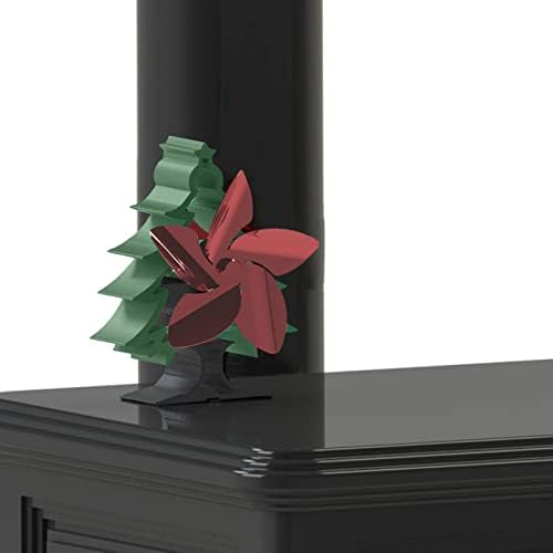 Longzuvs Decorações de Natal Presentes de enfeites de natal, ventilador de lareira de Natal Fã de energia térmica