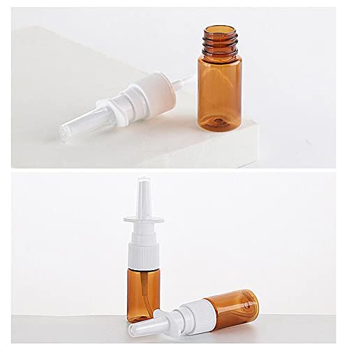 6 PCs 10ml/0,35 oz de vidro vazio garrafas de spray nasais de viagem garrafas recarregáveis ​​contêineres de armazenamento de maquiagem