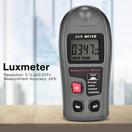 Medidor de luz digital, portátil MT-30 0.1-200.000lux alta precisão LCD Exibir iluminômetro de teste ambiental do medidor de