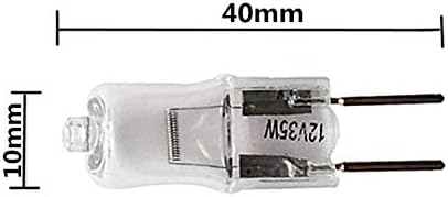 Bulbos de halogênio de 35W G5.3 35 watts G5.3 12V 35 W Bulbos de halogênio JC Luz de base Bi-Pin 35 watts 12 volts de halogênio para iluminação doméstica, lente de vidro transparente, lente branca quente 2700k, 10 pacote de 10 pacote