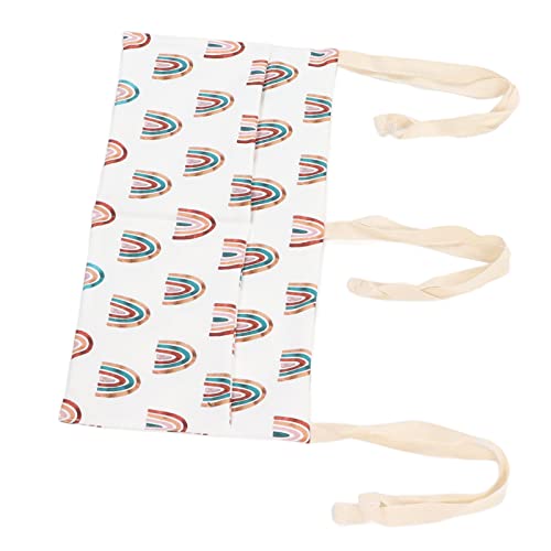 Berço pendurado, 2 bolsos algodão impresso de alta capacidade leito lateral de bebê penduramento saco de fraldas