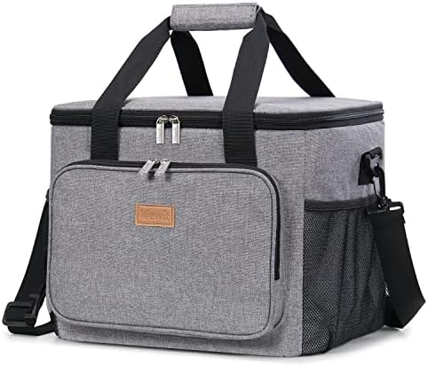 LifeWit Lunch Bag Bag macio bolsa de resfriamento para homens adultos Mulheres, 15l/24l, cinza