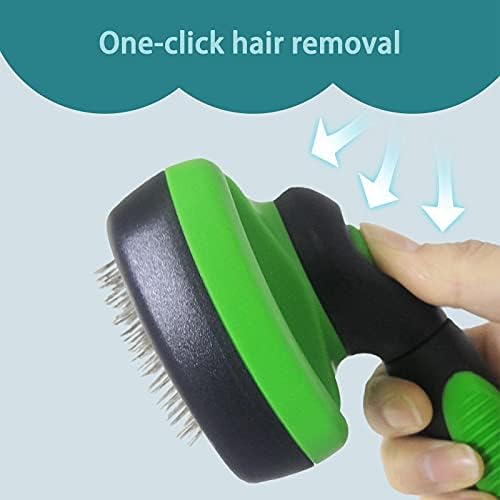Limpeza de animais de estimação Combina auto-limpante pente de aço inoxidável Automizante Remoção de cabelo Automulador
