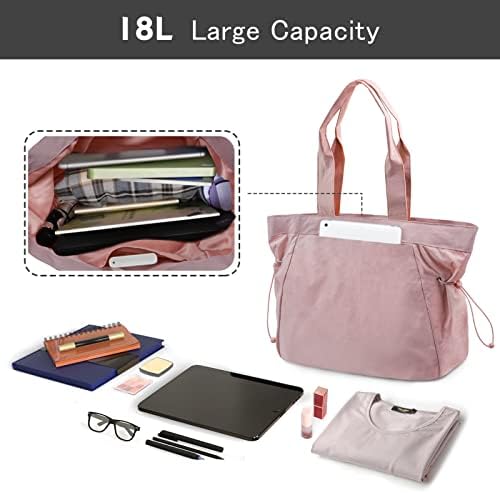 ViewM Tote Bag for Women, sacos de ginástica para mulheres com Lulu 18L Cinnch Shopper Shop ombro bolsa de limão para trabalho de viagem