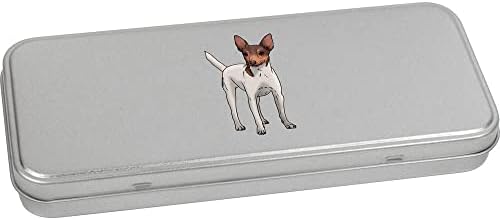 Azeeda 'Russian Toy Terrier' Metal Articled Stationery Tin / Storage Box