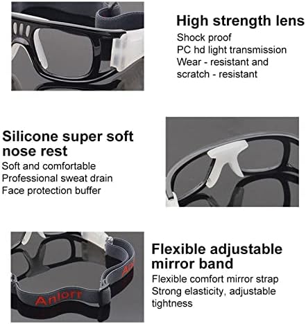 Óculos de basquete de Yozoot, esportes ao ar livre, óculos de segurança protetora para homens para homens adultos drible de