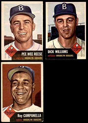 1953 Topps Brooklyn Dodgers Team Set Brooklyn Dodgers ex Dodgers