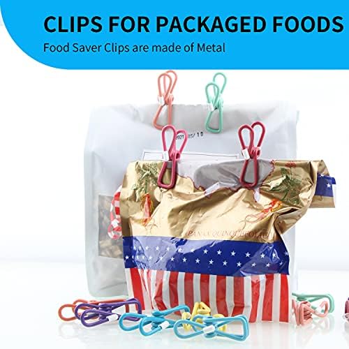 Clipes de chip zalduig ， 30pcs clipe de embalagem de alimentos com material revestido de PVC, clipes de clipes de clipes ， clipes