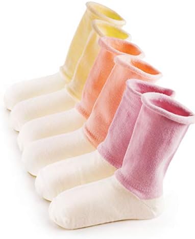 Baba mate bebê infantil garotas femininas 'meias de algodão com tops não vinculativos dedo sem costura para a saúde do pé do bebê