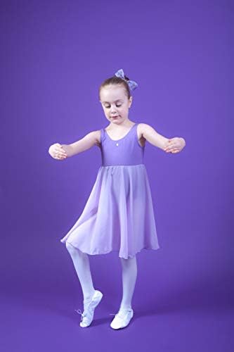 Tanzmuster ® Girls 'Ballet Leotard com Skirt - Helena - Mistura extra de algodão macio, strass oval, sem mangas