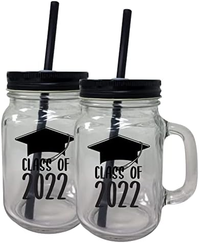 Classe de importações de R e R de 2022 graduação 16 oz oz jar vidro de vidro de vidro único ou 2-pacote