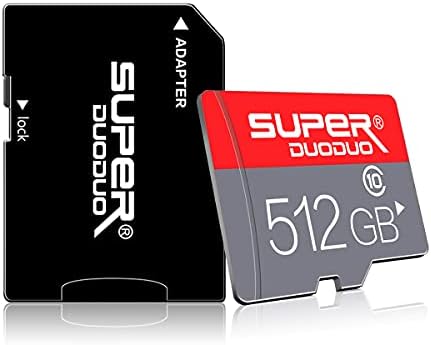 Cartões Micro SD de 512 GB com Classe de Cartão de High Speed ​​Adaptador para Nintendo Switch, Android, Smartphone, Câmera Digital,