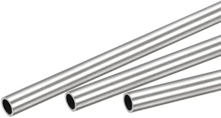 UXCELL 316 Tubo de aço inoxidável, 6mm de espessura de parede de 6 mm de 1 mm de 250 mm de comprimento 3 pcs
