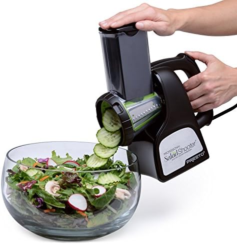 Presto 02970 Profissional Saladshooter Slicer/Shredder, preto, 1 contagem
